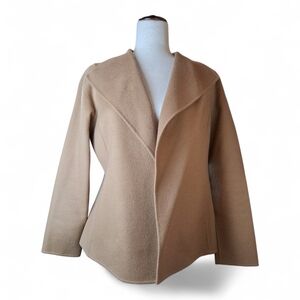 Talbots Women's Petite Camel Open Wool Blazer Mp
